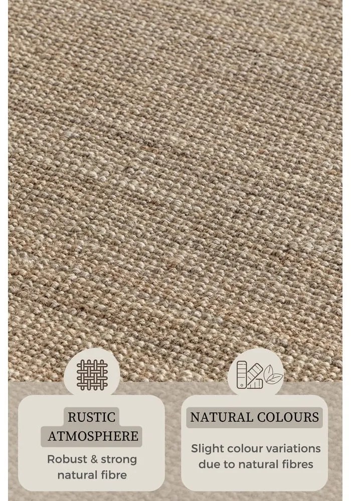 Béžový jutový koberec 60x90 cm Bouclé – Hanse Home