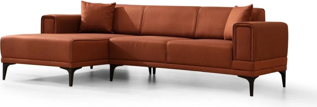 Rohová sedacia súprava Horizon 250 cm tehlová ľavá