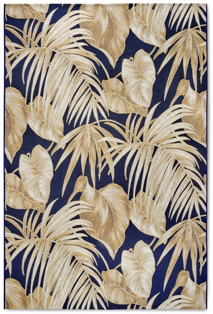 Villeroy & Boch, Kusový koberec Villeroy & Boch 106061 Blue, Gold – na von aj na doma, 120x180, viacfarebná, chodba / predsieň