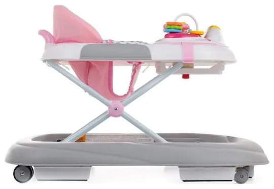 PETITE&MARS - Detské chodítko s melódiou MONTY ružová