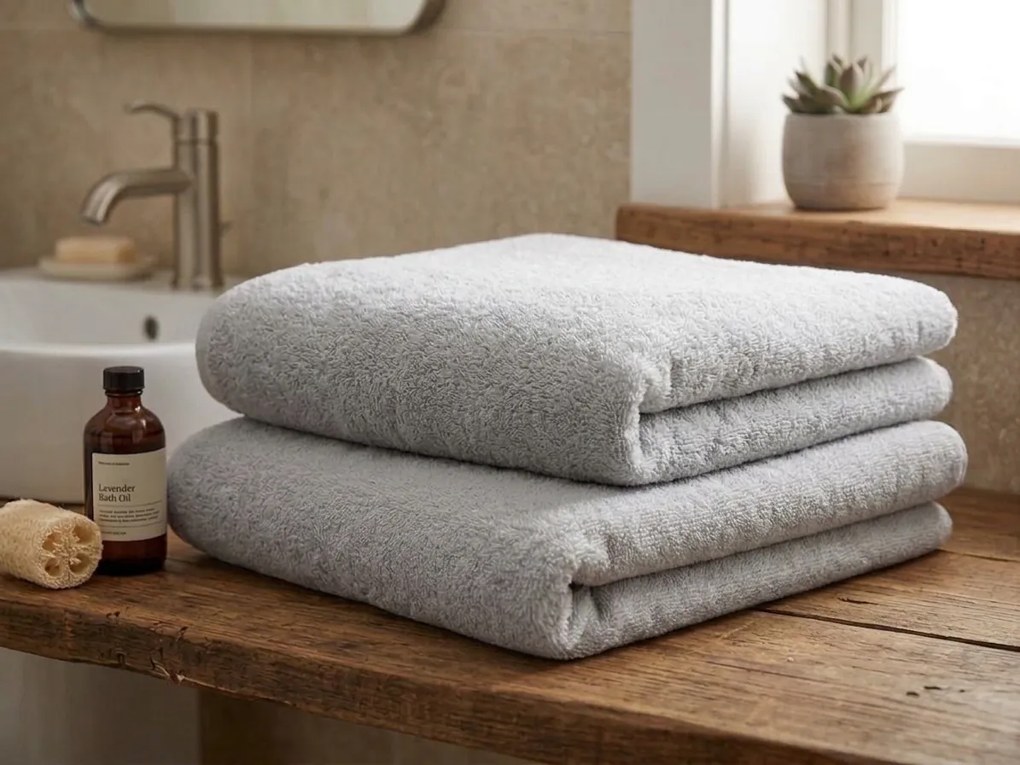 Osuška NORIELLE 70x140 cm svetlosivá, 100% bavlna