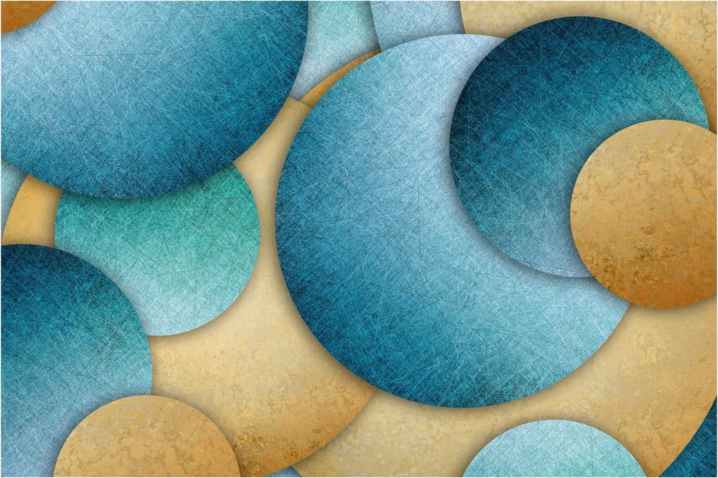Obraz abstrakcie kruhy (90x60 cm)