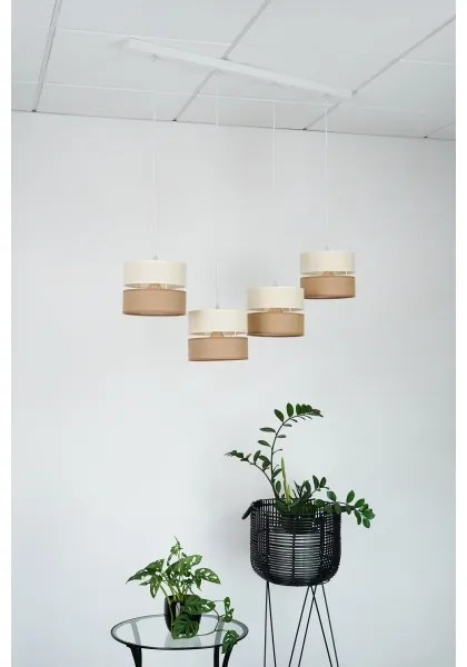 Brilagi - Luster na lanku ROYAL YUTE 4xE27/15W/230V béžová/krémová/biela