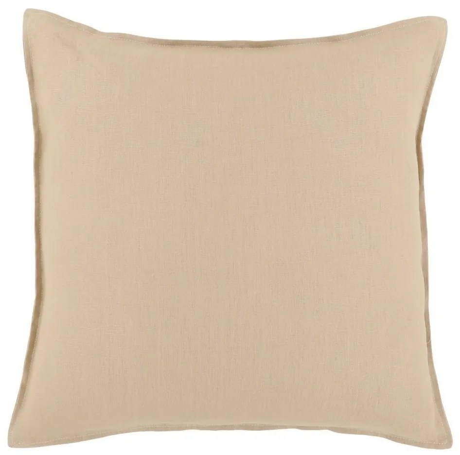 Béžová ľanová obliečka na vankúš Aix - 50*50 cm