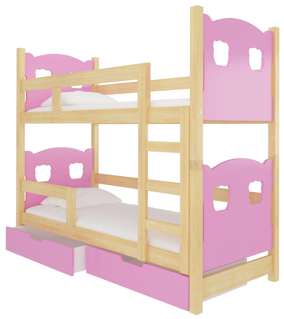 Poschodová detská posteľ 180x75 cm. Vlastná spoľahlivá doprava až k Vám domov. 1052108