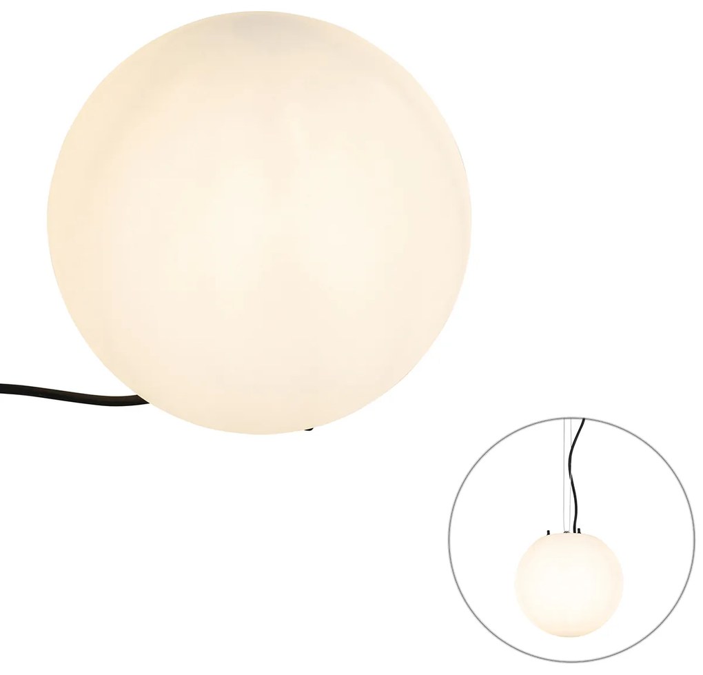 Moderná vonkajšia lampa biela 25 cm IP65 - Nura