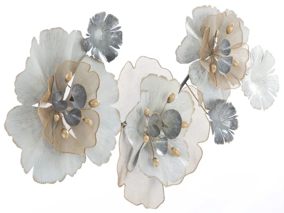 Nástenná kovová dekorácia Mauro Ferretti Flowery, 119 × 60 cm