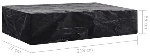 vidaXL Obal na lehátko s 8 očkami 218x77x55 cm-