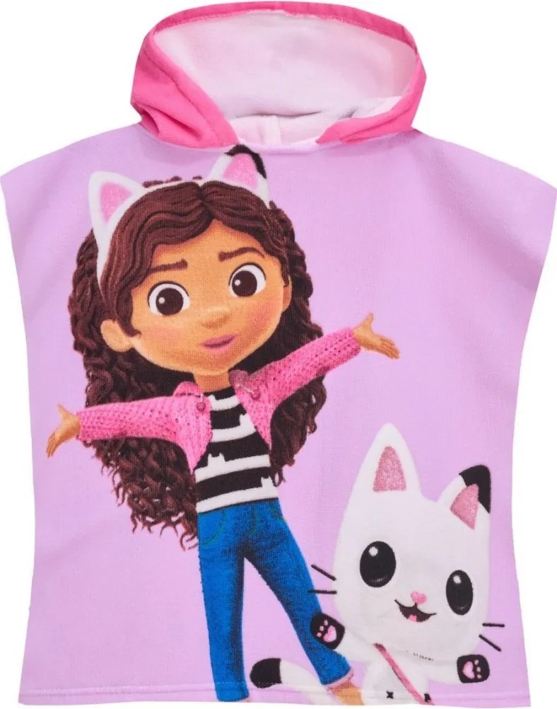 Dievčenské plážové pončo z mikrovlákna Gábinin kúzelný domček