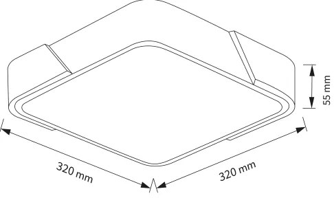 Brilagi - LED Stropné svietidlo PILANA LED/24W/230V dub/biela 32x32 cm