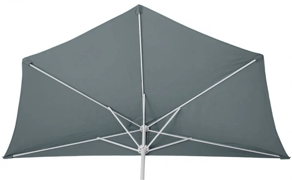 Slnečník polkruh Parla - polyester/hliník - 270cm antracit so stojanom