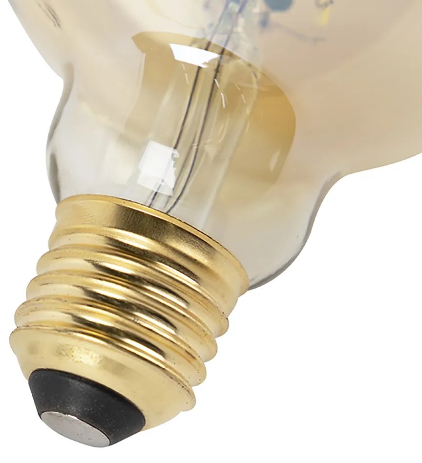 Sada 3 LED žiaroviek E27 Dim to Warm G95 zlatá 8W 806lm 2000-2700K