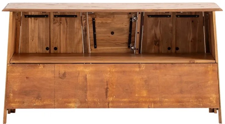 furniture-nabytek.cz - Masívna umývadlová skrinka Rangún z borovice, lakovaná, hnedá – 140×45×75 cm