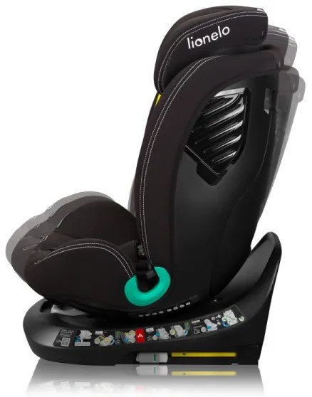 Lionelo – otočná autosedačka so základňou BASTIAAN ONE i-Size 40-150 cm Black Carbon