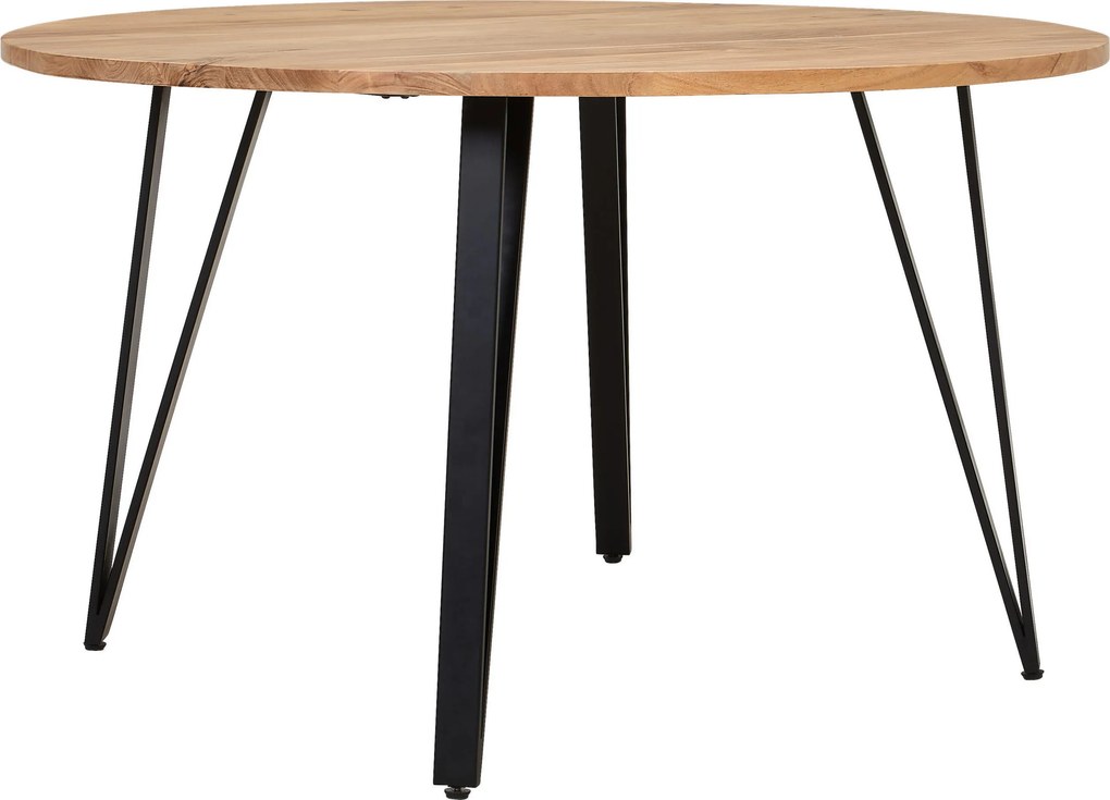 XXXLutz JEDÁLENSKÝ STÔL, akácia, čierna, farba akácie, 130/130/76 cm Livetastic - Stoly - 001630019701