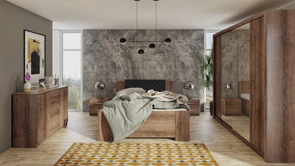 Spálňa Kler VIII, Farby: biela / biely + ekokoža soft 020 pik