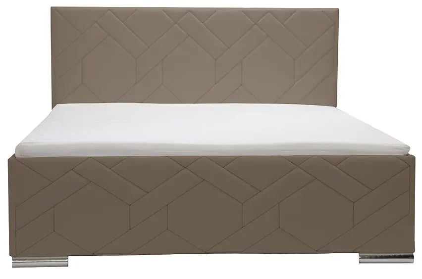 Čalúnená posteľ s úložným priestorom KRE 120x200 cm Krémový