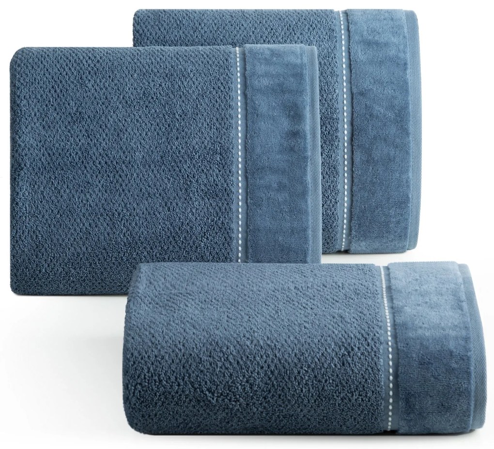 BAVLNENÝ UTERÁK SALADO 70X140 CM MODRÁ