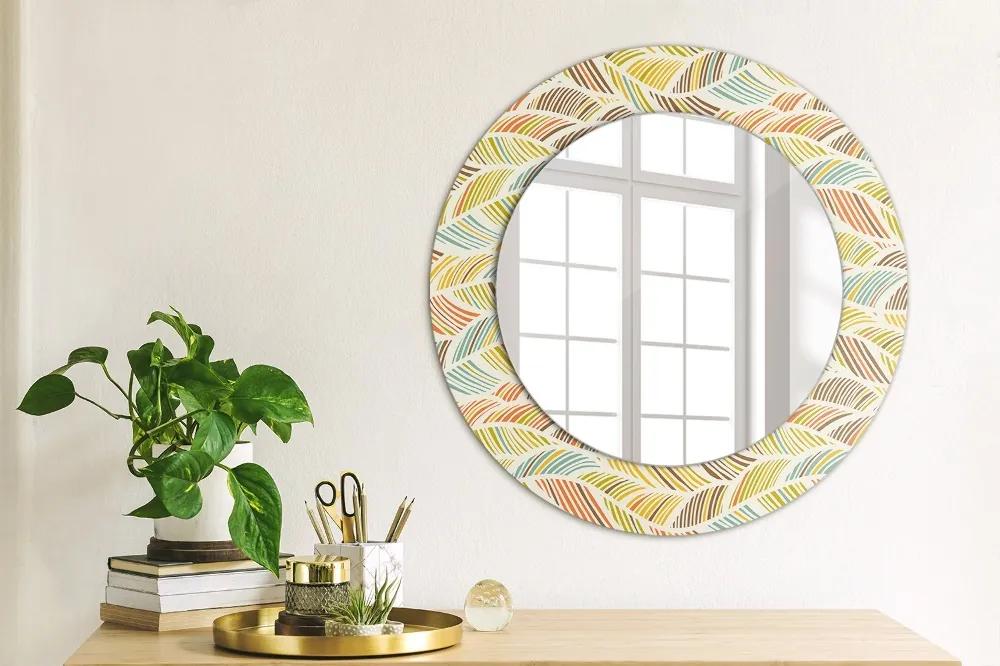 Okrúhle dekoračné zrkadlo s motívom Abstraktný fi 50 cm