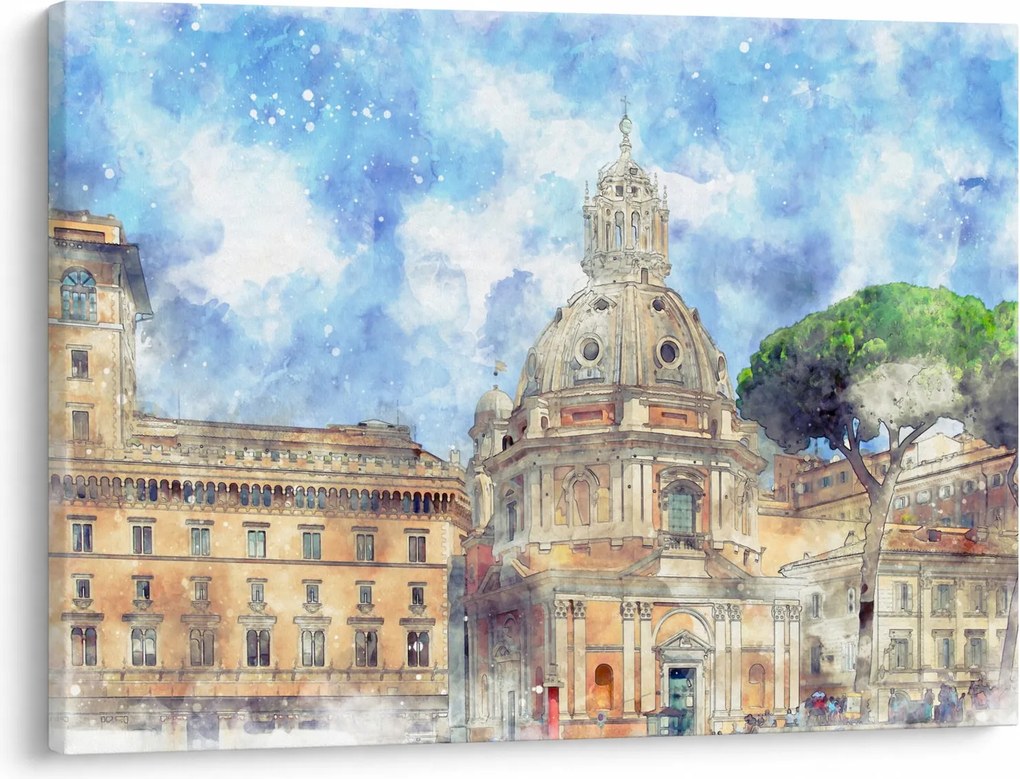 Obraz - Kostol Santa Maria di Loreto, Rím, Taliansko (70x50 cm)
