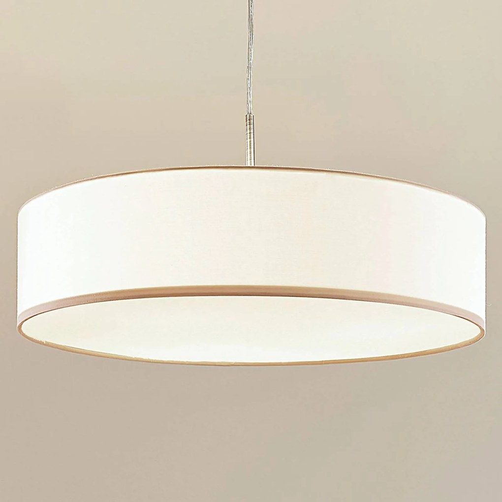 Závesná lampa Sebatin E27 LED 50 cm krémová