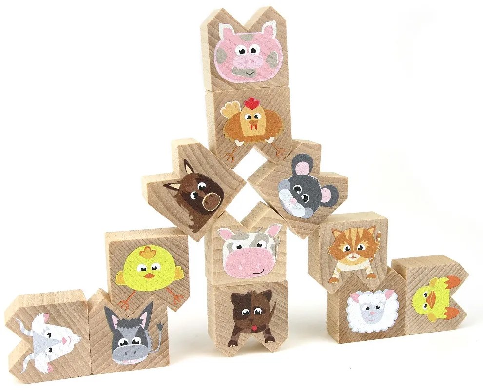 Milaniwood - Drevená balančná hra - domáce zvieratká