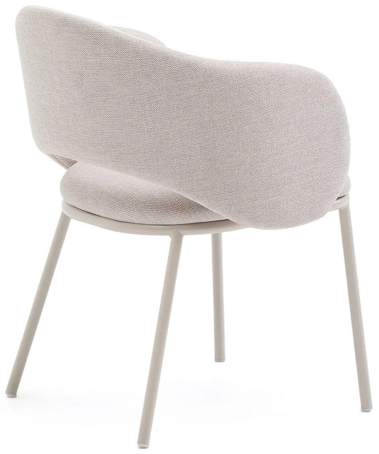 Krémovobiele čalúnené jedálenské kreslo Maina – Kave Home
