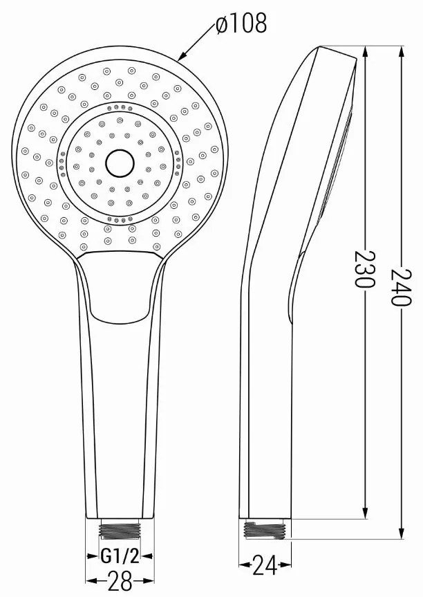 Mexen príslušenstvo - ručný sprchový set Oval R-05, 3-funkcie, chróm, 785056052-00