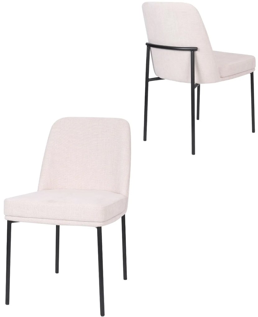 Jedálenská stolička Zafiro Black, béžová (S2440)