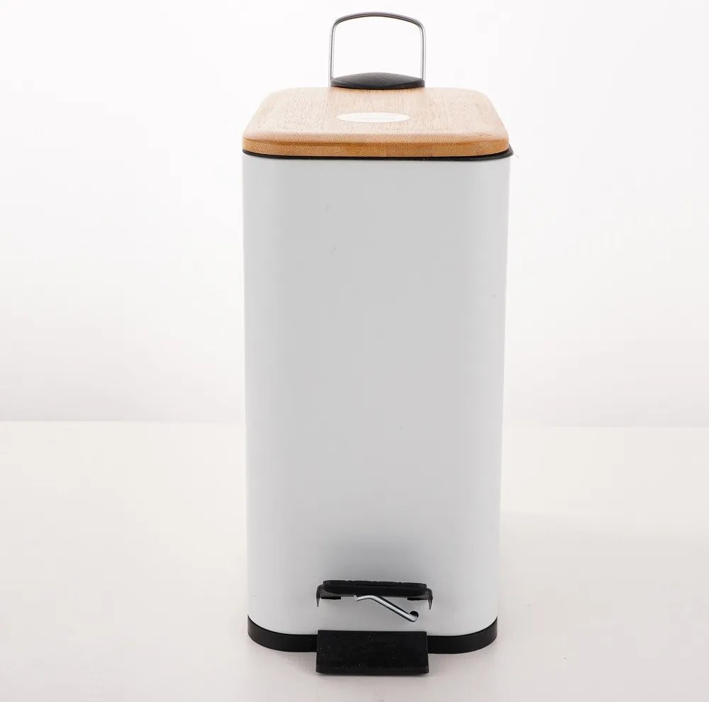 Biely nášľapný oceľový odpadkový kôš 5 l Erik – Spirella