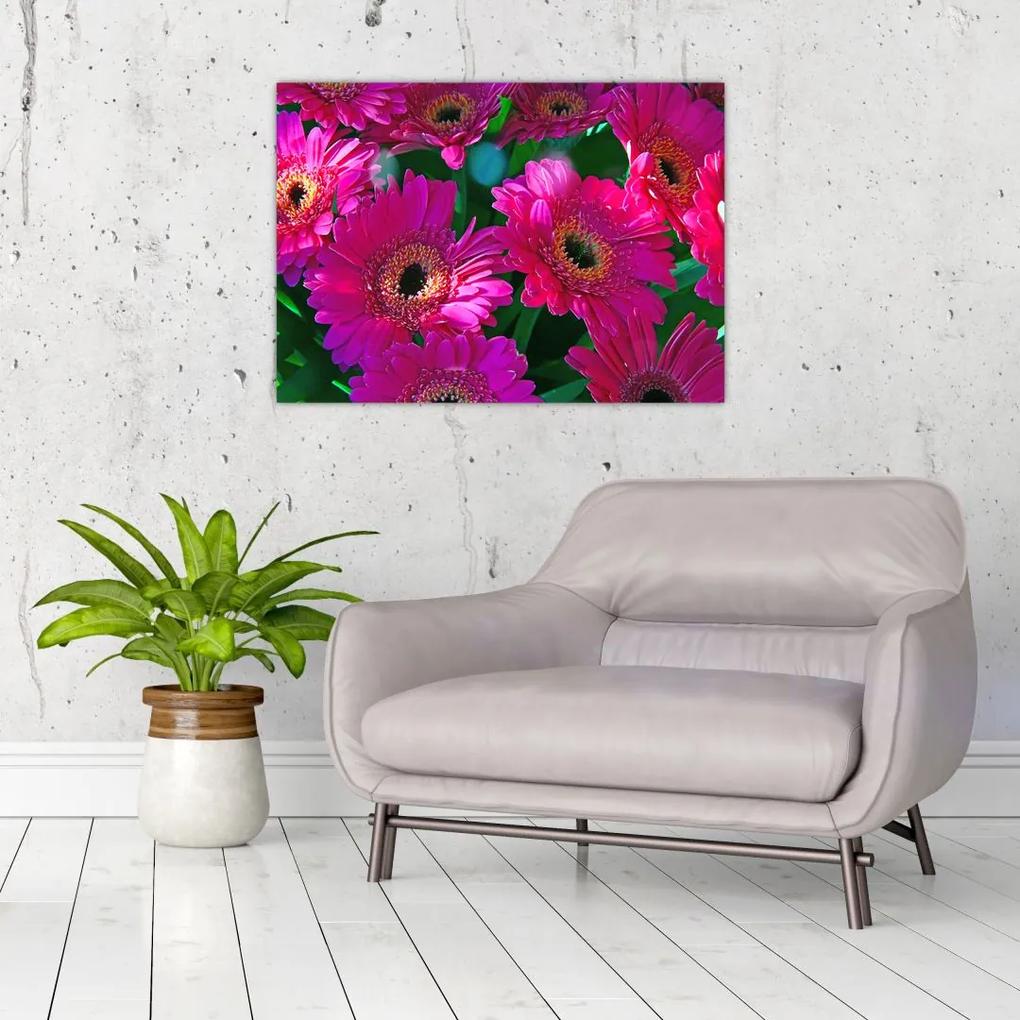 Sklenený obraz - kvety (70x50 cm)