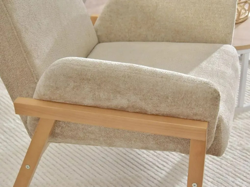Čalúnené kreslo HENLEY béžové