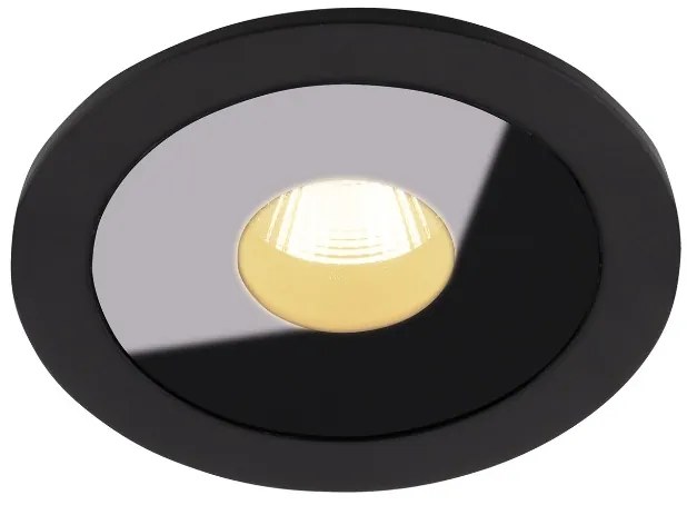 PLAZMA | Okrúhla zapustená LED bodovka IP54 Farba: Čierna