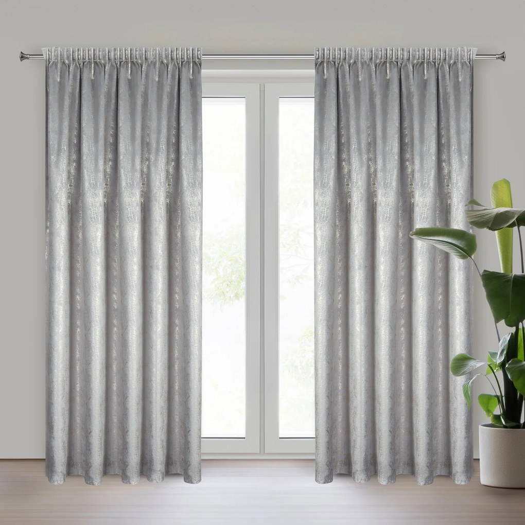 ZATEMŇOVACÍ ZÁVES NA PÁSKE INGRID 140X270 CM VZOROVANÁ