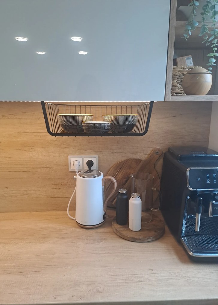 Zeller Present Prídavný závesný kôš pod policu, čierny UNDER, 41x26x15 cm