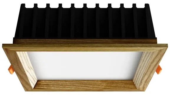 APLED - LED Podhľadové SQUARE WOODLINE LED/12W/230V 4000K 17x17 cm jaseň masív