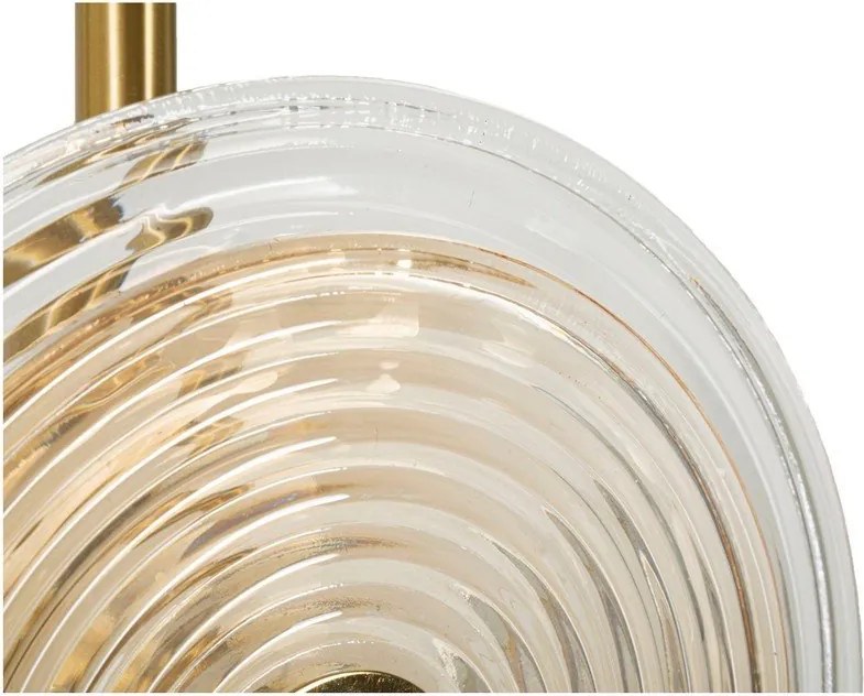 Stojacia lampa v zlatej farbe so skleneným tienidlom (výška 170 cm) Venice – Mauro Ferretti