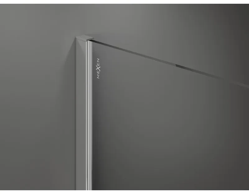 Mexen Kioto, sprchová zásteny typ Walk-In 105 x 200 cm, 8mm číre sklo, chrómový profil, 800-105-101-01-00