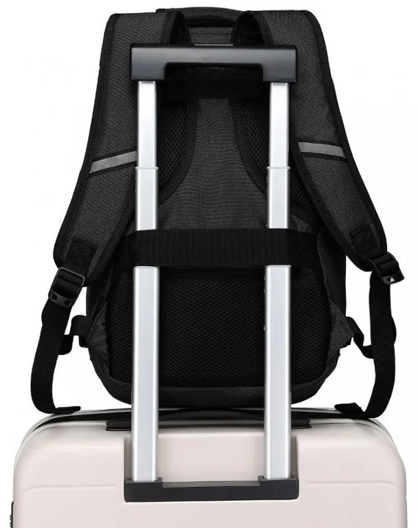 Konofactory Čierny odolný batoh do lietadla "Transporter" - M (35l)
