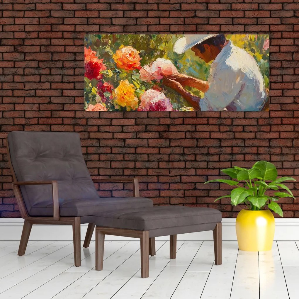 Obraz - Záhradník (120x50 cm)