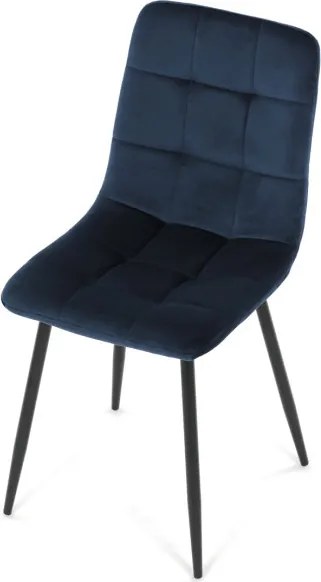 Jedálenská stolička zamatová, modrá CT-281 BLUE4