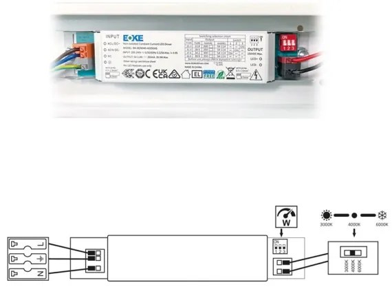 Ecolite TLSVEL4-LED40W - LED Žiarivkové svietidlo VELO LED/24/32/40W/230V biela