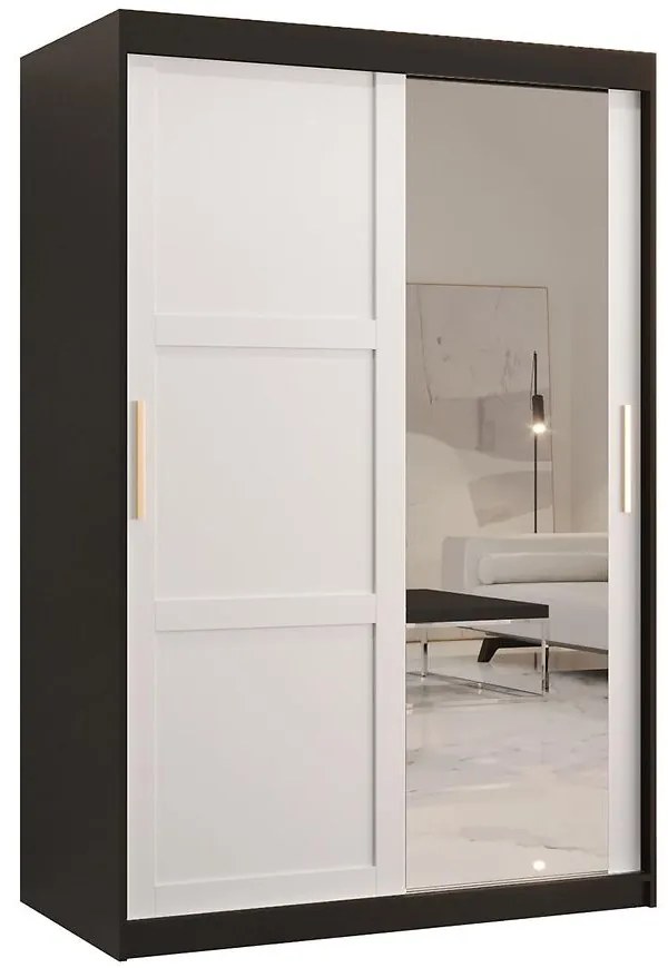 Skriňa Amiro 2 120 čierny/biely