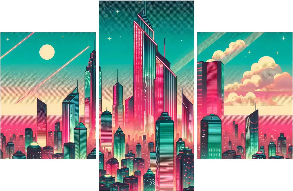 Obraz – Veľkomesto v pop-art štýle (90x60 cm)