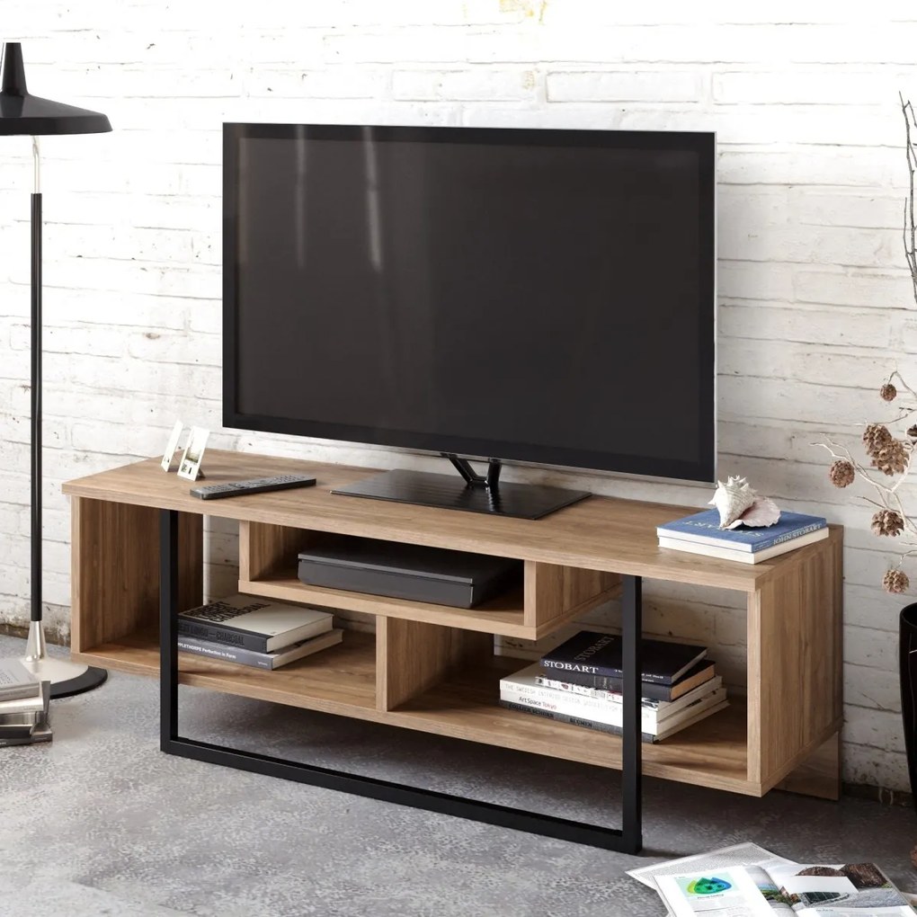TV stolík ASAL 120 cm dub/čierny