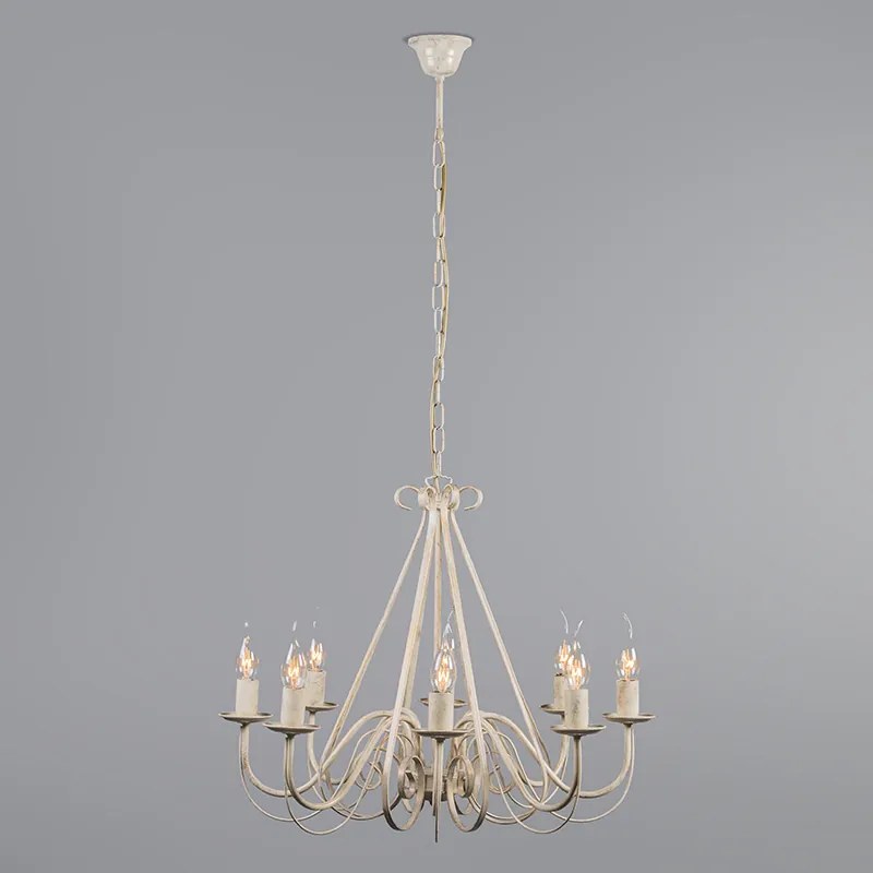 Lustr krémový s objímkou 12 cm čierny - Giuseppe