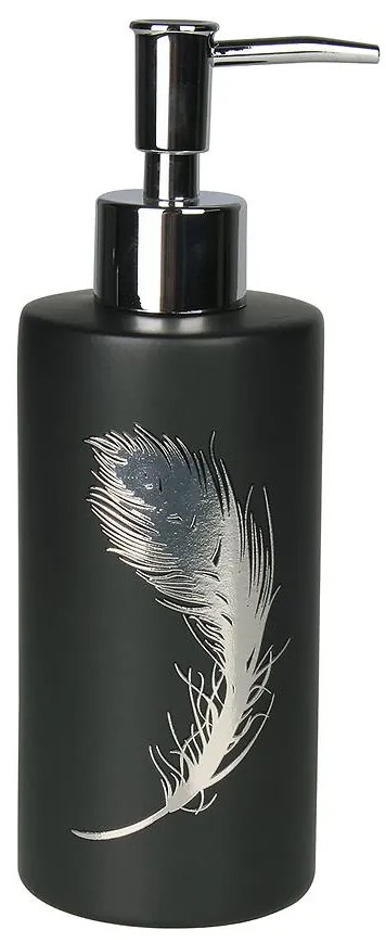 Dávkovač Piume, 7x7x18 cm, čierny