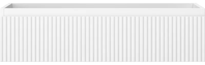 Mexen Rivel, kúpeľňová skrinka 90 cm, 1 zásuvka, drážkovaná, biela matná, 91A20-09023-1-BF01