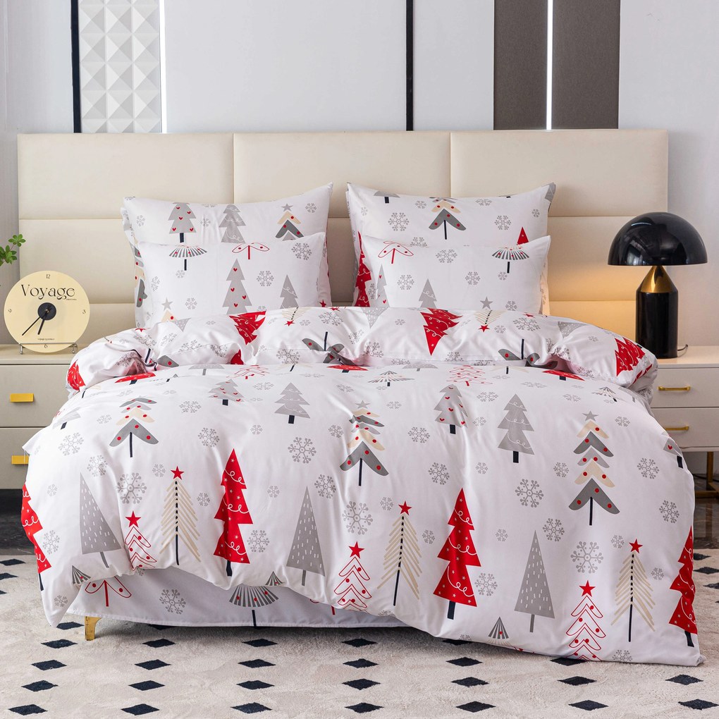 Obliečky z mikrovlákna JINGLE biele Rozmer obliečky: 80 x 80 cm | 135 x 200 cm