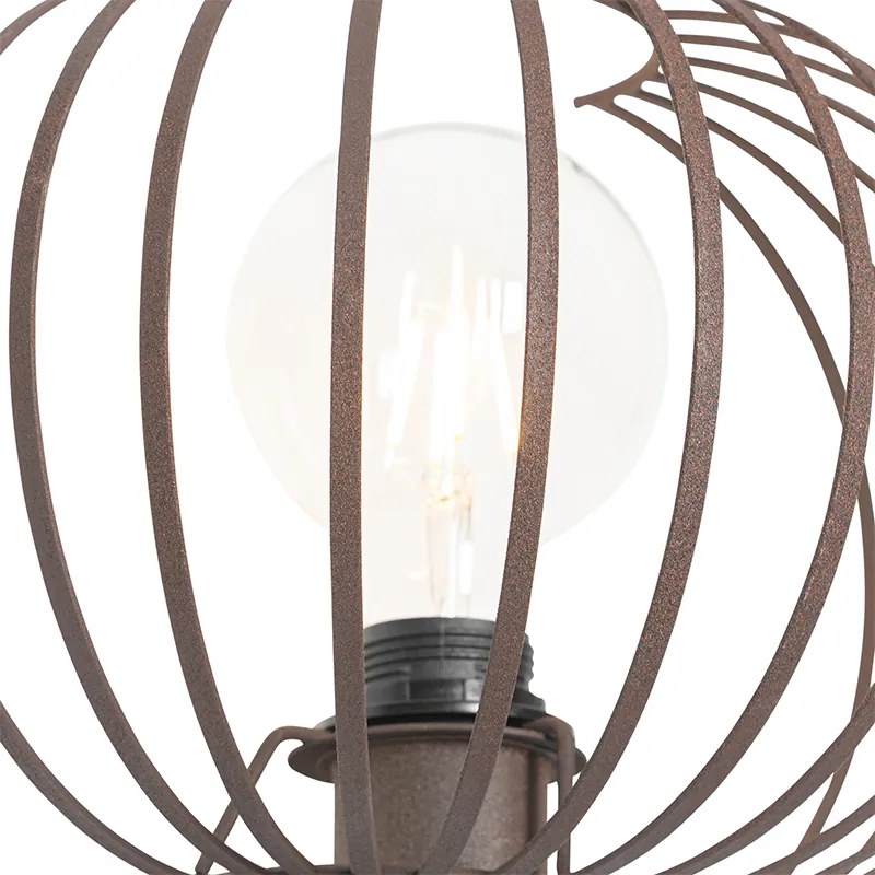 Dizajnová nástenná lampa hrdzavohnedá 30 cm - Johanna